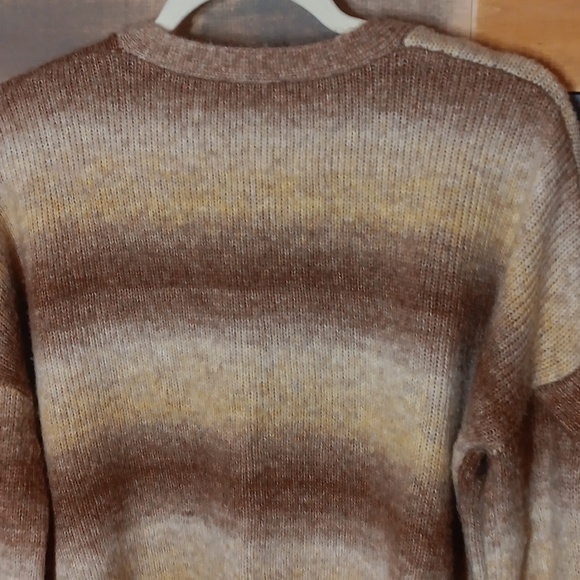 Jamison Wool Blend Cardigan M Brown Buttercup Yellow - Picture 7 of 7